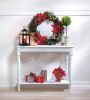 Handcrafted White Wooden Carved Table - Rustic Farmhouse Furniture