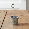 Metal Pail Place Card Holder - Box of 4