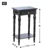 Handcrafted Colonial Style Carved Side Table - Premium Quality Furniture