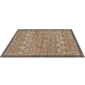 Area Rug, 7.5 x 9.5 ft Large Washable Rug, Non-Slip and Tear-Resistant Soft Carpet, Pet & Child Friendly Vintage Area Rugs, Indoor Mat for Bedroo