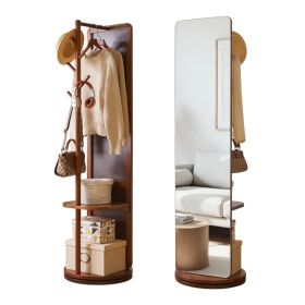 Full Length Rotating Standing Mirror (Option: Walnut)