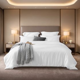 1-Pack White 3-Piece Bedding Set Solid duvet cover set includes one duvet cover and two pillowcases. Suitable for both single and double beds for (Option: 229*229)