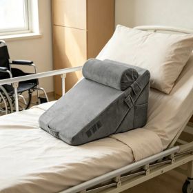 3-Piece Adjustable Orthopedic Bed Wedge Set, Sleep Pillow with Washable Cover for Acid Reflux & Snoring Relief (Option: default title)