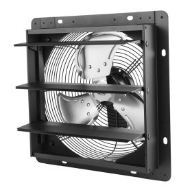 12 In Shutter Exhaust Fan Wall-Mount Automatic Louvers Variable Speed, Sturdy Steel Housing, Low Noise, AC Motor, 1347 CFM Ventilation And Coolin (Option: Default)
