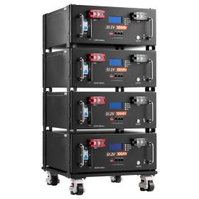 48V 100Ah LiFePO4 Lithium Battery, Built-in 100A BMS, 51.2V Server Rack LiFePO4 Battery With Bluetooth & Display, 5120Wh Capacity, 6000 Cycles, F (Option: Default)