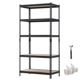 Storage Shelves, 5-Tier Adjustable, 2000 Lbs Capacity, Heavy Duty Garage Storage Shelving Unit, Metal Utility Rack Shelf, For Garage Warehouse Ba (Option: Default)