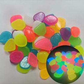 300PCS Glow in The Dark Pebbles Garden Glowing Rocks Fish Tank Luminous Stones (Option: Mixed Color)