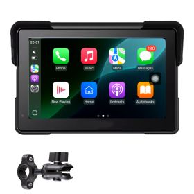 7 Inch Wireless Motorcycle Carplay With Apple Carplay & Android Auto, HD Touchscreen GPS Navigation System With Voice Control, Dual Bluetooth, Si (Option: Default)