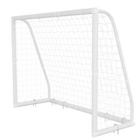 Soccer Goal 8 X 6 FT PVC Soccer Goal For Backyard With PE Net, Portable Weatherproof Set, With High-Strength PE Net, Target, Cones, For Youth Kid (Option: Default)