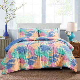 Modern 3-Piece Derek Abstract Quilt Bedding Sets(TEMU&TK仅支持自提) (Option: 46835542)