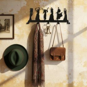 CIFbuy Cute Ballerina Wall Mounted Metal Hook, Waterproof Rust-Proof Storage Organizer, for Entryway Bathroom, Bedroom Closet, for Women Girls （T (Option: 28699963)