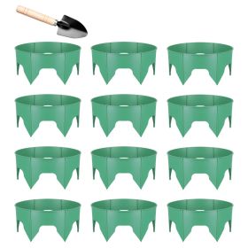 12Pcs  Or 6Pcs Options 10in Planting Grow Rings Adjustable For Outdoor Plants With Hand Shovel Deep Watering Plant Guards For Vegetables Flowers (Option: 12Pcs)