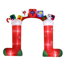 9ft 24W 11 LED Lights Christmas Sock Arch Holiday Arch Decoration (Option: default title)