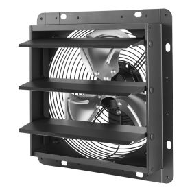 10 In Shutter Exhaust Fan Wall-Mount Automatic Louvers Variable Speed, Sturdy Steel Housing, Low Noise, AC Motor, 874 CFM Ventilation And Cooling (Option: Default)