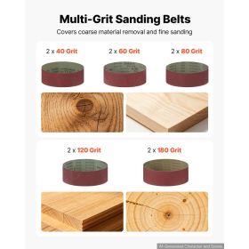 20V Max Cordless Belt Sander, 3" X 21" Belt Sander For Woodworking, 6 Variable Speeds Sanding Machine With 10PCS Sanding Belts, 2 Dust Bags & Vac (Option: Default)