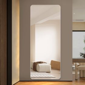 60"x 15" inch Full Body round corner mirror for Living Room Bedroom Cloakroom Wall hanging with hanging hole High quality 5mm silver mirror Explo (Option: default title)