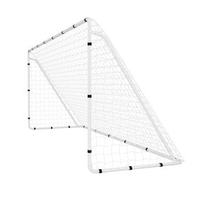 Soccer Goal 12 X 6 FT Soccer Goal For Backyard With Iron Frame PE Net, Portable & Durable Set, High-Strength Net, Ground Stakes, Straps, For Yout (Option: Default)
