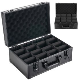 Graded Card Case 4 Row 120 PSA Slab Storage Box With Secure Lock, Baseball Sports Trading Cards Holder Collector With 12 Dividers, Key, Holds 95 (Option: Default)