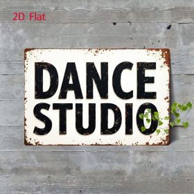 CIFbuy Vintage Dance Studio Metal Sign 8x12, Flat Rustic Iron Wall Art Decor（ikSign, ikSign, Theme Self-pickup Logiopics） (Option: 62459652)
