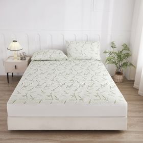 1PC Bamboo Cooling Fitted Sheet, Breathable Mattress Cover, Soft Deep Pocket Bed Sheet For Bedroom (Option: 78x80 inch)