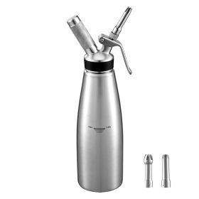 Professional 304 Stainless Steel Whipped Cream Dispenser 1000ml, Leak-Free Whipped Cream Maker, Whip Cream Canister With 3 Decorating Nozzles & C (Option: Default)