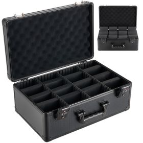 Graded Card Case 4 Row 152 PSA Slab Storage Box TSA Approved Lock, Baseball Sports Trading Cards Holder Collector, With 12 Dividers, Holds 120 SG (Option: Default)