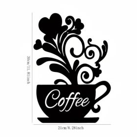 CIFbuy Vintage Industrial Coffee Metal Tin Sign, Rustproof Retro Farmhouse Hanging Plaque, Wall Art for Coffee Bar, Kitchen Cafe, for Coffee Love (Option: 08087119)