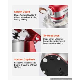 5.3 Qt Tilt Head Stand Mixer 400W Electric Dough Mixer, 10 Speeds Food Kitchen Mixer With Stainless Steel Bowl, Splash Guard, Dough Hook, Whisk, (Option: Default)