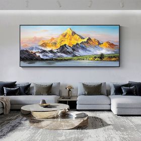 Hand Painted Oil Painting Large Landscape Oil Painting Original Mountain Canvas Painting Abstract Painting Modern Art Acrylic Painting Living Roo (Style: 01, size: 75x150cm)