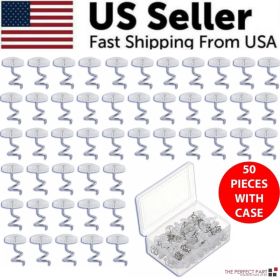 50 Pcs Upholstery Tacks Headliner Pins Clear Heads Twist Bed Fabric Sofa Chair (Option: default title)
