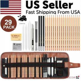 29PCS Professional Drawing Artist Kit Set Pencils And Sketch Charcoal Art Tools (Option: default title)