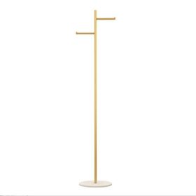 Clothing Rack, Golden Metal Freestanding Heavy Duty Clothes Rack with Marble Base, Multipurpose Garment Hanger for Bedroom, Hat, Scarf, Jacket (Option: default title)