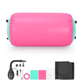 Gymnastics Barrel Air Roller 23.6x40 In Inflatable Tumbling Air Mat, Octagon Tumbler Trainer With Electric Pump, Equipment For Back Handspring Tr (Option: Default)