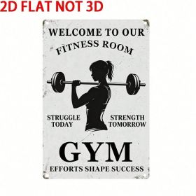 CIFbuy 2D Flat Metal Tin Sign Welcome To Our Gym, Fitness Room Decor 8x12 Man Cave（Sign WikSign, Sign WikSign, Theme Self-pickup Logiopics） (Option: 95335213)