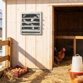 16inch Shutter Exhaust Fan, Wall Mount Ventilation & Cooling For Greenhouse, Garage, Shed, Shop & Attic (Option: 51402655)